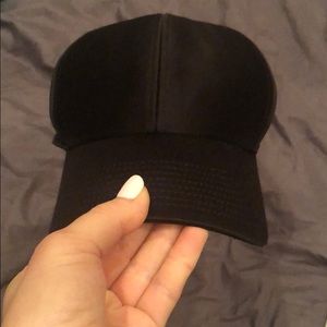 Wilfred Free Black Satin baseball cap